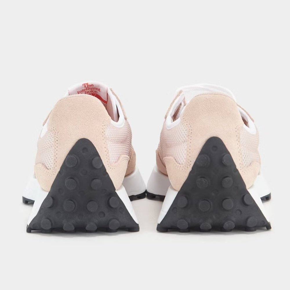 NEW BALANCE 327 Casual Women's Sneakers Shoes Powder Blush Rose White size 7 - Picture 5 of 12